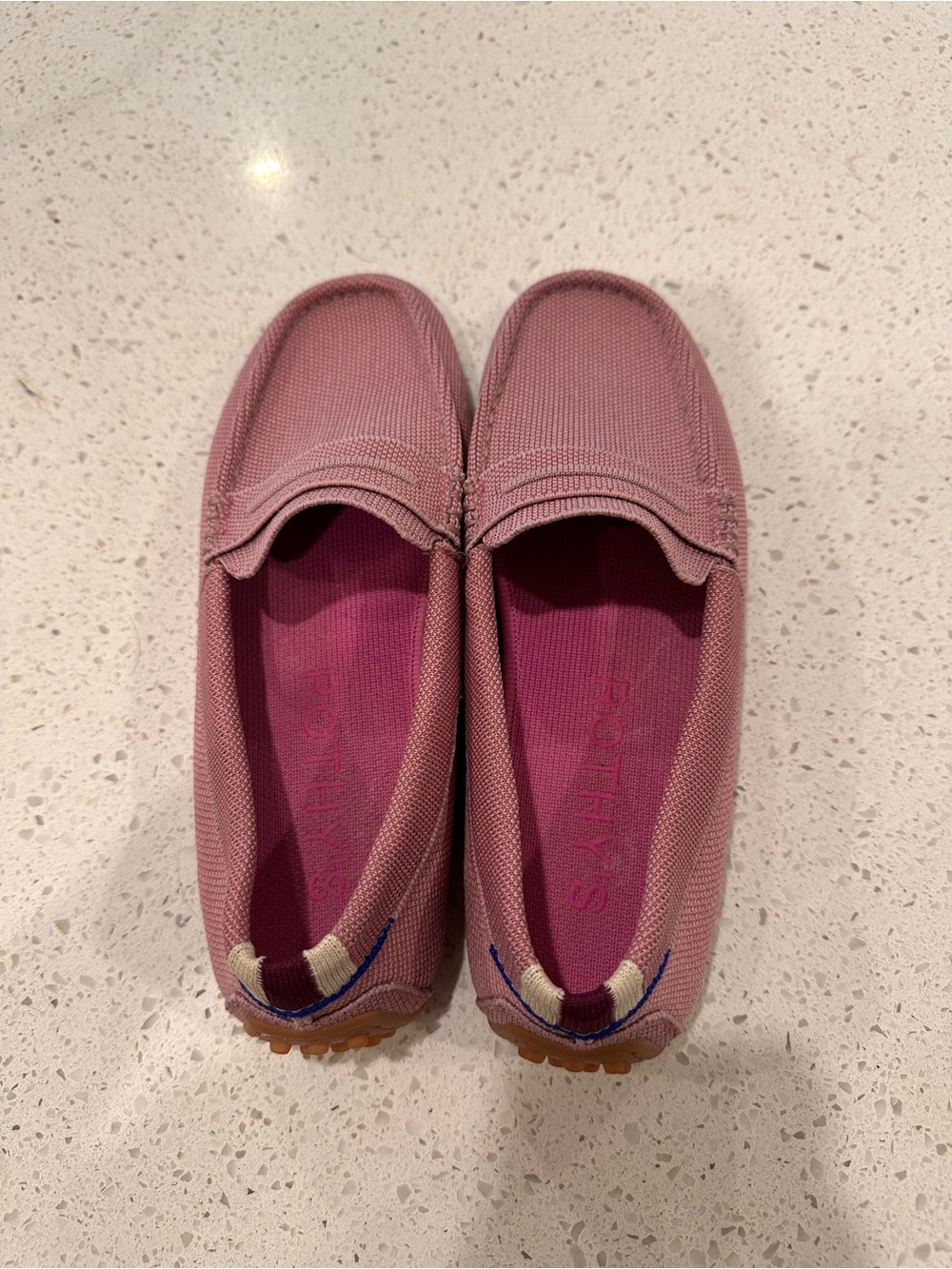 Rothy's Pink Canvas Slip-On Loafers for Women